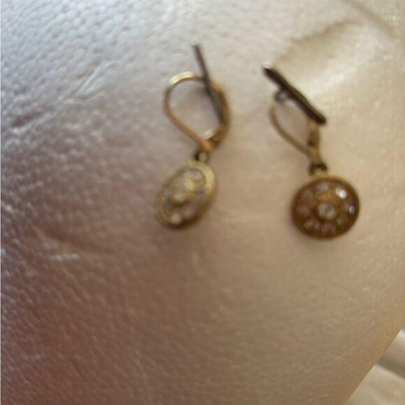 Monet Hoop Earrings crystal diamond hoops accessory y2k vintage circle unisex - Picture 1 of 5
